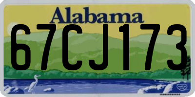 AL license plate 67CJ173
