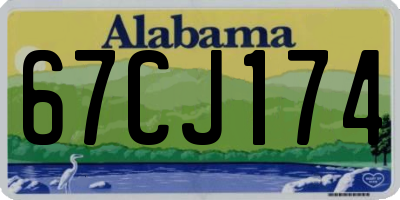 AL license plate 67CJ174