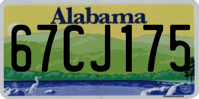 AL license plate 67CJ175