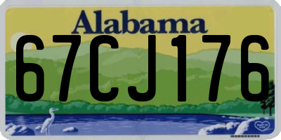 AL license plate 67CJ176