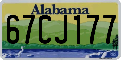 AL license plate 67CJ177