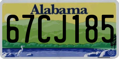 AL license plate 67CJ185