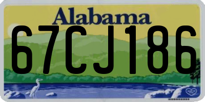 AL license plate 67CJ186