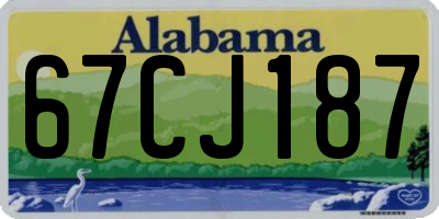 AL license plate 67CJ187