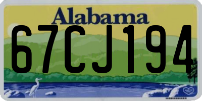 AL license plate 67CJ194