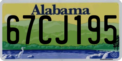 AL license plate 67CJ195
