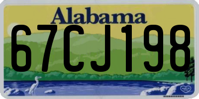 AL license plate 67CJ198