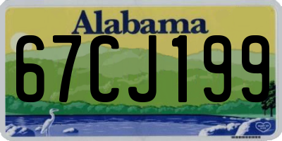 AL license plate 67CJ199