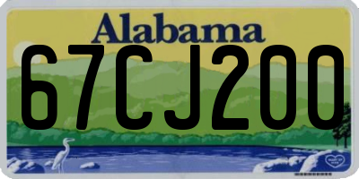 AL license plate 67CJ200