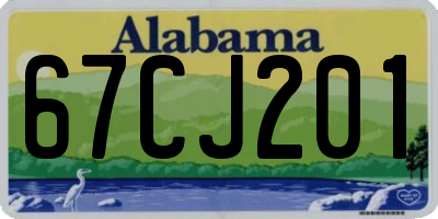 AL license plate 67CJ201