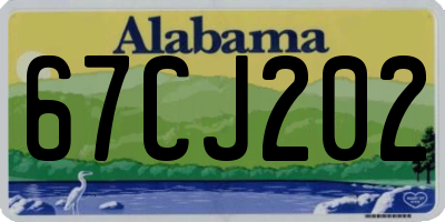 AL license plate 67CJ202