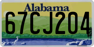 AL license plate 67CJ204