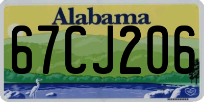AL license plate 67CJ206