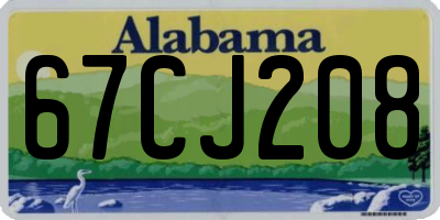 AL license plate 67CJ208