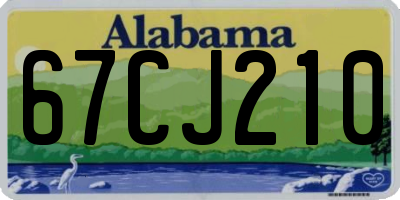 AL license plate 67CJ210