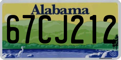 AL license plate 67CJ212