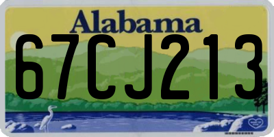 AL license plate 67CJ213