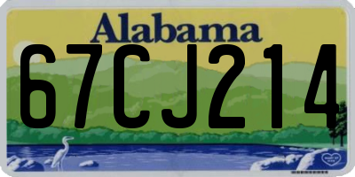 AL license plate 67CJ214