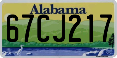 AL license plate 67CJ217