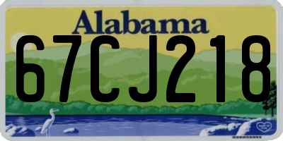 AL license plate 67CJ218