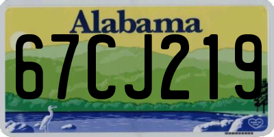AL license plate 67CJ219