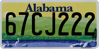 AL license plate 67CJ222