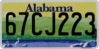 AL license plate 67CJ223