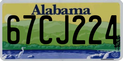 AL license plate 67CJ224