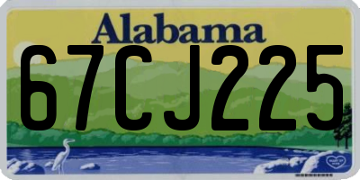 AL license plate 67CJ225