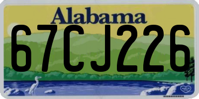 AL license plate 67CJ226