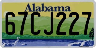 AL license plate 67CJ227