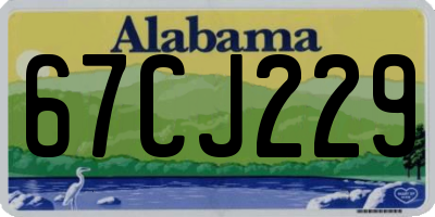 AL license plate 67CJ229