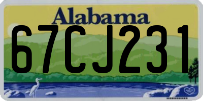 AL license plate 67CJ231