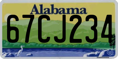 AL license plate 67CJ234