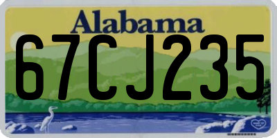 AL license plate 67CJ235