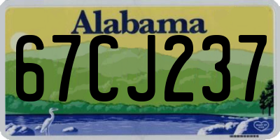 AL license plate 67CJ237