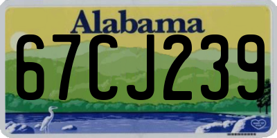 AL license plate 67CJ239