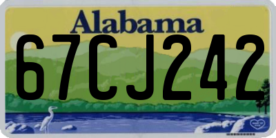 AL license plate 67CJ242