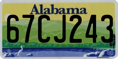 AL license plate 67CJ243