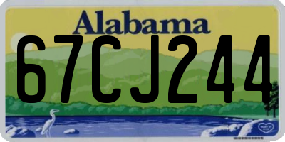 AL license plate 67CJ244