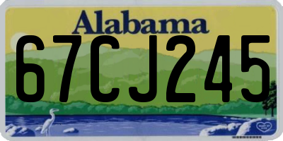 AL license plate 67CJ245