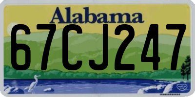 AL license plate 67CJ247