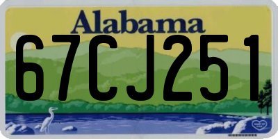 AL license plate 67CJ251