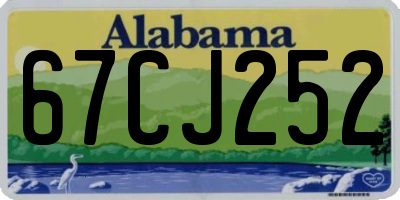 AL license plate 67CJ252