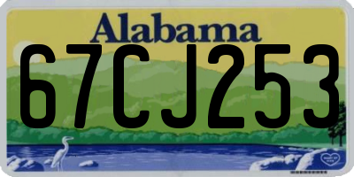 AL license plate 67CJ253