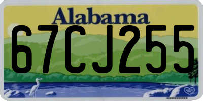 AL license plate 67CJ255