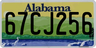 AL license plate 67CJ256