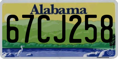 AL license plate 67CJ258