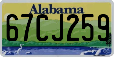 AL license plate 67CJ259