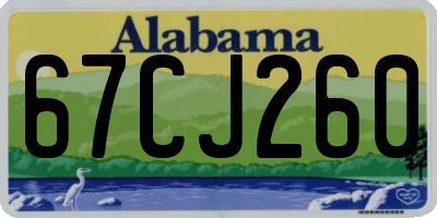 AL license plate 67CJ260